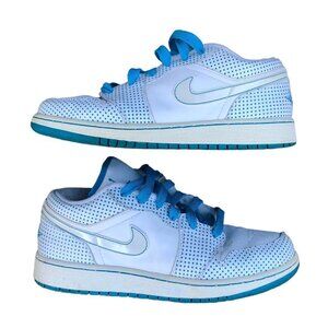RARE 2008 Nike Air Jordan 1 Phat Low White Laser Blue Polka Size 6